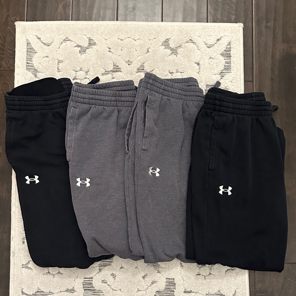 Under Armour Kids Sweatpants - Black and Gray
